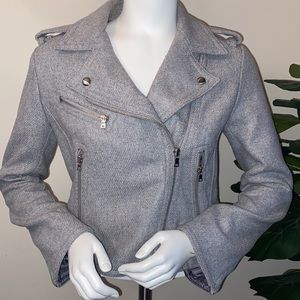 Gap gray moto jacket size small petite